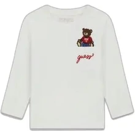 Langarm geborduurde T-shirt voor kinderen Guess