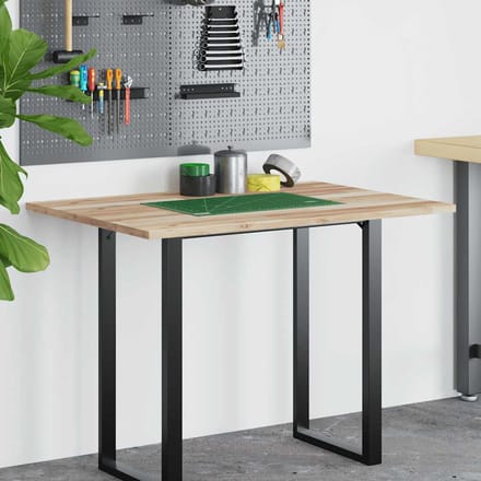 vidaXL - Bureaublad - 100x80x2 - cm - onbehandeld - massief - acaciahout