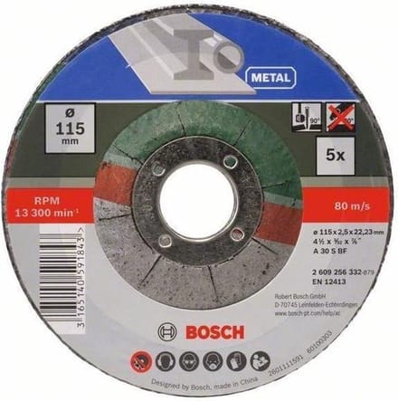 Bosch Accessories A 30 S BF 2609256332 Doorslijpschijf gebogen 115 mm 5 stuk(s) Metaal