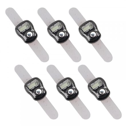 Dailygoods - 6 Stuks Digitale Vingerteller voor Diverse Statistieken