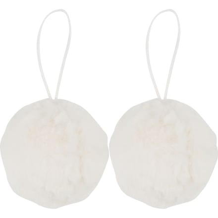 Pluche bal "Filis", ca. Ø 9 cm, 2 stuks - Wit