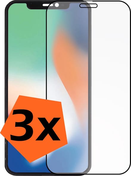 Screenprotector - 3 Stuks - Geschikt voor Apple iPhone X - Full Cover - Gehard Glas - Beschermglas - Tempered Glass - Screen Protector