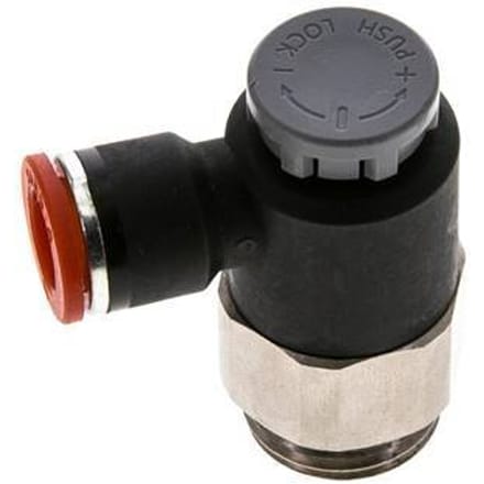 L-stuk Regelventiel 10 mm - G1/2'' Regeling-in Messing/Nylon Borgmoer