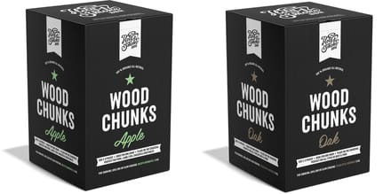 Holy Smoke BBQ - Wood Chunks 2-pack 3kg Apple / Oak - BBQ rookhout - Chunks Apple 3kg - Chunks Oak 3kg