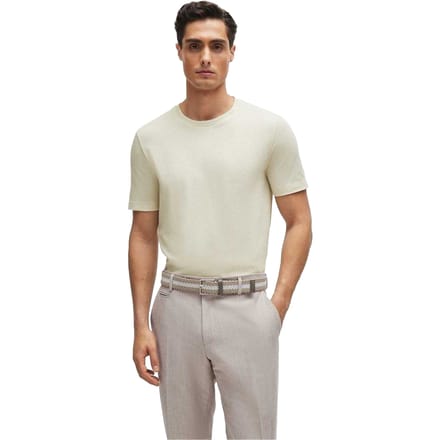 Hugo Boss Heren Boss Katoen Regular T-shirt (Wit)