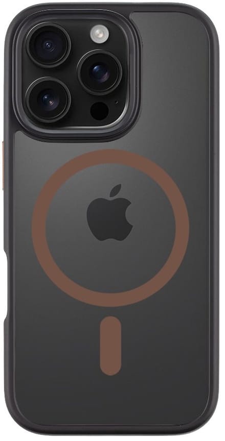 Tactical iPhone 16 Pro MagForce Hyperstealth 2.0 Cover – Hoesje met Losse Klikbare Knoppen – Black/Mocha Mousse