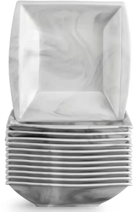 Imperial Ontbijtborden – 12 delig – Marmerlook Keramisch – Dinerborden – Breakfast Plates