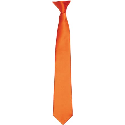 Premier Kleuren Heren Satin Clip Tie (Terracotta)