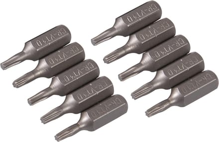 Silverline Torx schroevendraaier bits - Cr-V staal - 25 mm - 10 stuks
