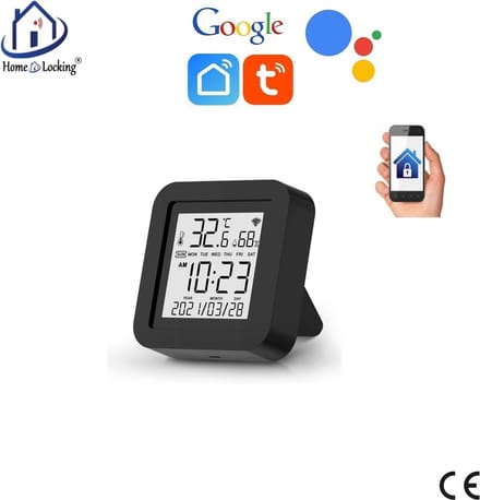 WiFi temperatuur-vochtmeter met bediening via APP en kan werken met spraakgestuurde apps. T-2011