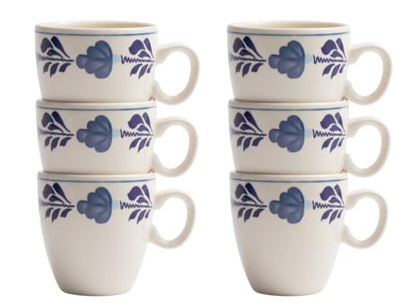 Royal Boch Boerenblauw Mok Pompei 0.23cl set van 6