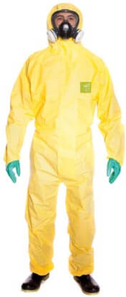 AlphaTec® 2300/132 - Chemische bescherming,Waterdichte overall,S,Geel
