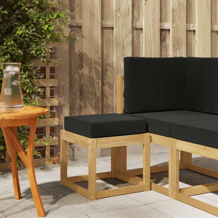 vidaXL - Buitenstoel - Bank - Massief - Acacia - Hout - Wit
