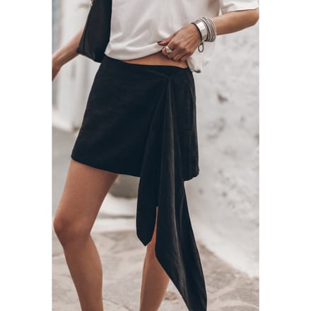 Mikuta The Dark Cascade Skirt Black Größe: M | Miniröcke Outlet | Damen | Schwarz