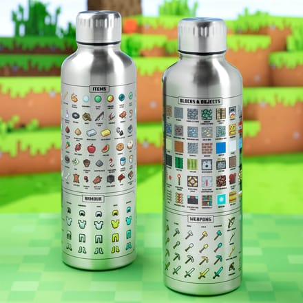 Minecraft metalen drinkfles 500 ml – dubbelwandig RVS – Paladone