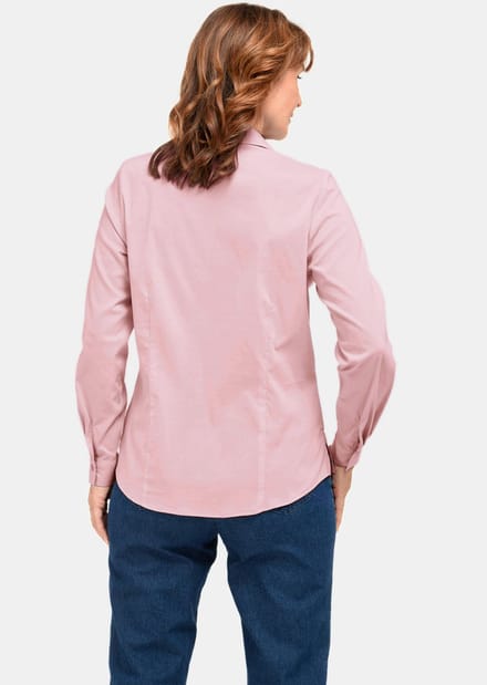 Onmisbare blouse met lange mouwen en een aandeel Elastan - rosé - Gr. 50 van Goldner Fashion