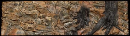 CeramicNature Root achterwand aquarium terrarium 3D polyester mineraalhars 200Ã—60 2 delen
