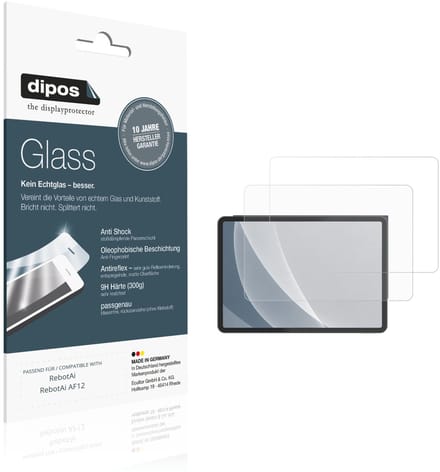 dipos – 2x Matte Pantserfolie geschikt voor RebotAi RebotAi AF12 | 9H Screenprotector