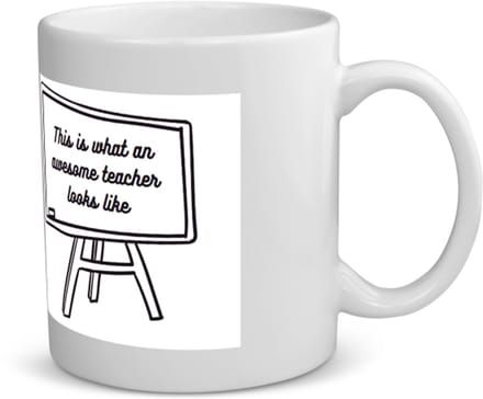 This is what an awesome teacher looks like Mok met opdruk - juf - Meester - Teacher - 350 ML inhoud