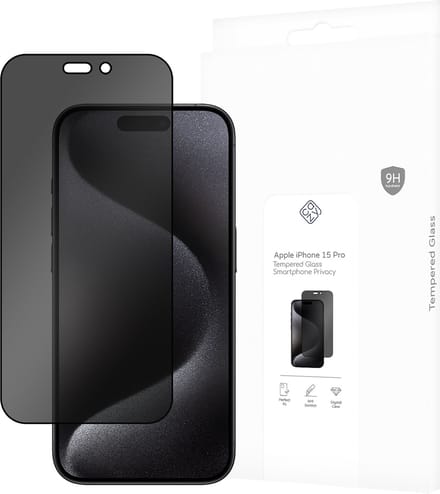 Cazy privacy Screenprotector geschikt voor iPhone 15 Pro - Screenprotector Anti Spy Gehard Glass
