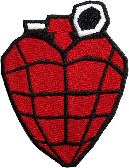 Green Day - Grenade Patch - Rood/Zwart