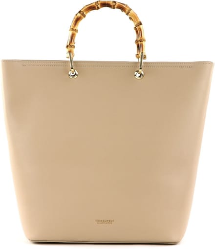SEIDENFELT MANUFAKTUR Sorken Shopper Smooth Taupe / Gold Beige