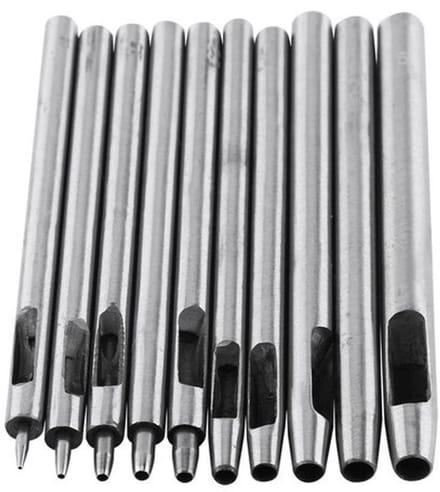 Allecto - Professionele Leer Perforator Set - 10 Delige Gereedschap