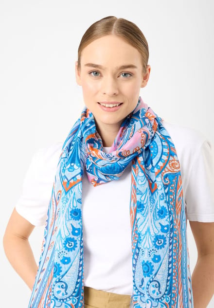 Codello Sjaal van pure katoen met paisley-patroon