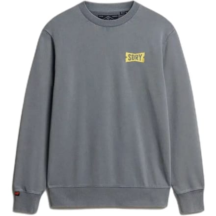 Superdry Heritage Tab Loose Crew Sweatshirt Blue Grootte: S