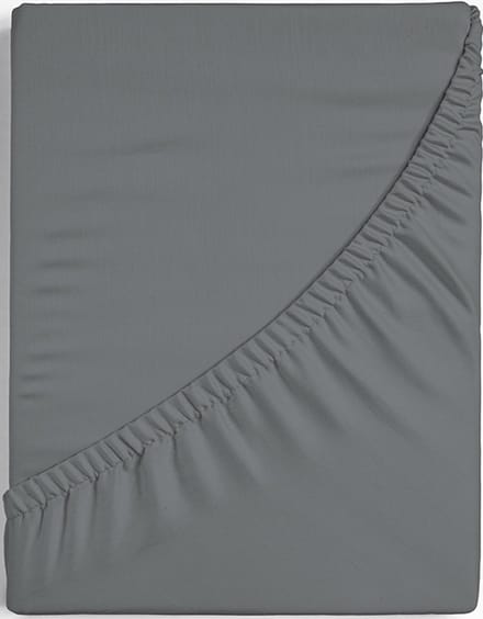Egyptisch Percale Katoen - Split Topper Hoeslaken - Donker Grijs - 200x210 cm - Dreamers Den