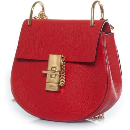 drew tas in rood leer
