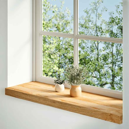vidaXL - Vensterbanken - 2 - st - 80x30x2 - cm - massief - eikenhout - lichtbruin