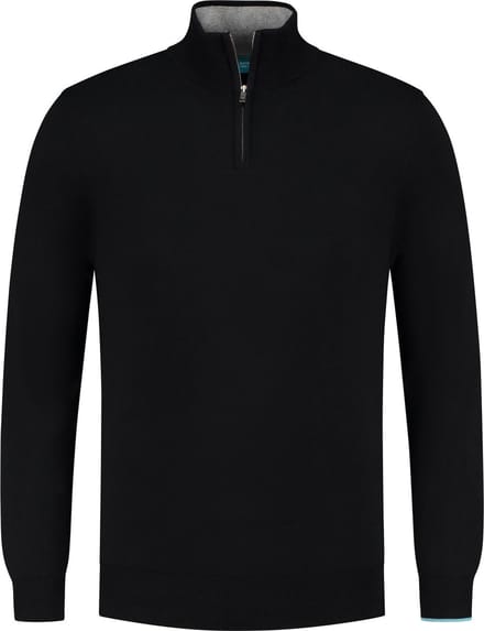 District Indigo Trui Half Zip Cotton/Cashmere Black (7.21.500.501 - 020)