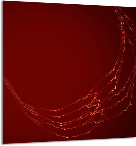TMK ArtDeko - Snijplank - 60x65 cm - Rood - Glas - Meerdere Toepassingen