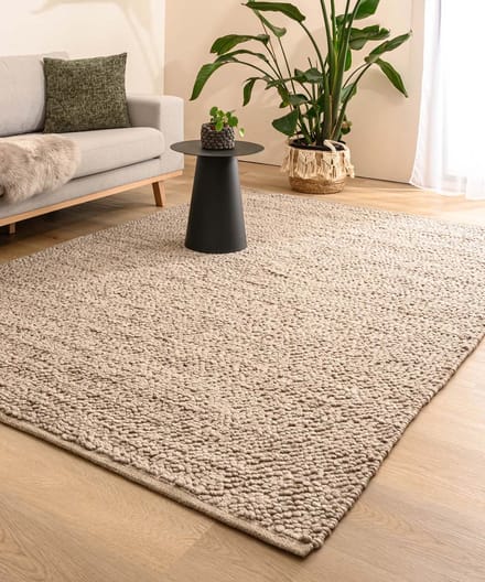 Wollen vloerkleed - Agder beige 240x340