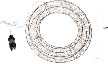 Bianchidino - verlichte krans - Warm LED - D50cm