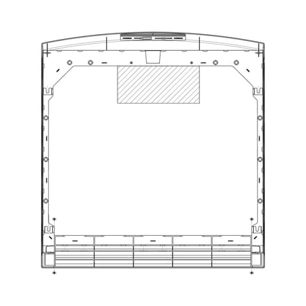AEG bovenblad, wit, 600.4x634.5mm 2064200229