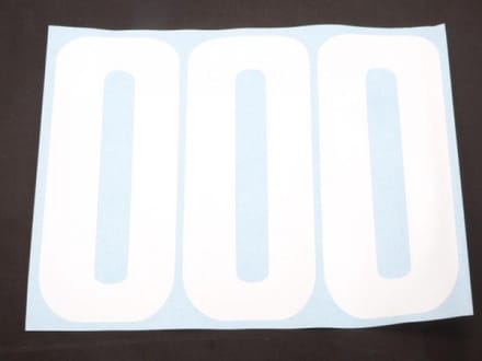 Autocollant 3 trois stickers PXP blanc numero course pour moto 0 zéro 540026010 Neuf