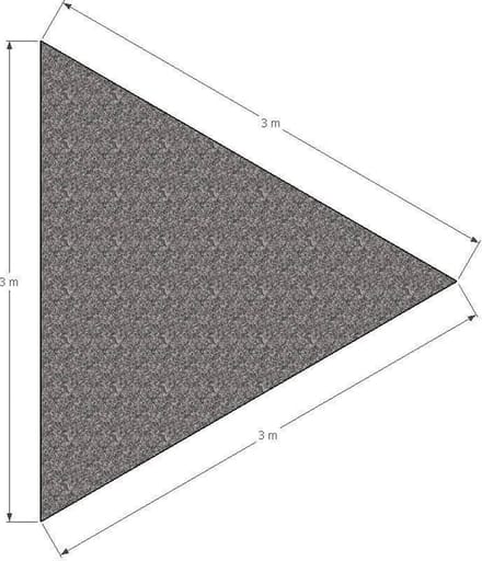 Schaduwdoek driehoek 3x3x3m Antraciet met Bevestigingsset