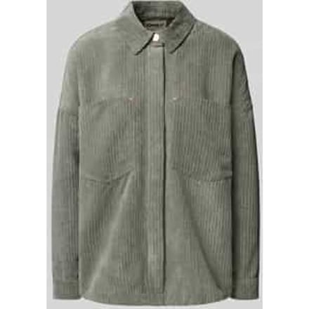 Relaxed fit corduroy blouse met borstzakken, model 'JANINE-RAI'