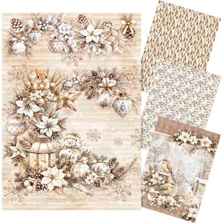 Motief strozijde assortiment "Winter Season", set van 4