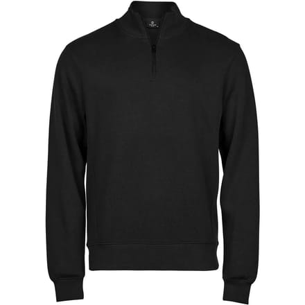 Tee Jays - Ribbed Interlock Half Zip - Black - S