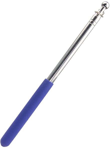 Telescoop Vlaggenstok - Draagbare Stok - Lesgeven Reizen - Lichtgewicht & Compact - 1.6 Meter - Zwart