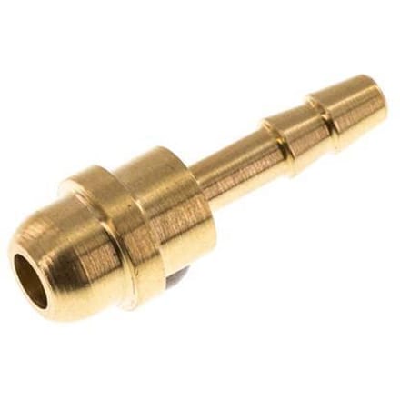 4 mm Messing Slangpilaar zonder Wartelmoer (G1/4'') [10 Stuks]