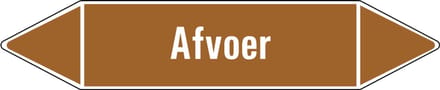 Afvoer ontvlambare vloeistoffen leidingmarkering op vel 252 x 52 mm - 3 per vel