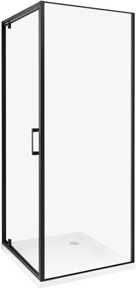 DARLI - Douchecabine - Zwart - 70 x 70 x 185 cm - Veiligheidsglas