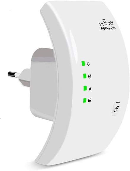 Wifi Repeater - Draadloze Versterker - Signaal Uitbreiden - 300 Mbit/s Snelheid - 10/100 Mbps - Wit