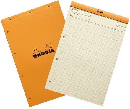 Rhodia Audit Schrijfblok - Gespreksnotities - Yellow pad - A4+ - 80g - Geel - 80 vel