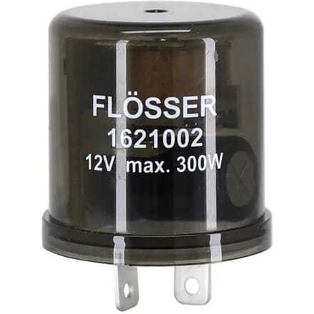 Knipperlichtrelais universeel 2 aansluitingen 300W max Flosser 1621002 voor motor