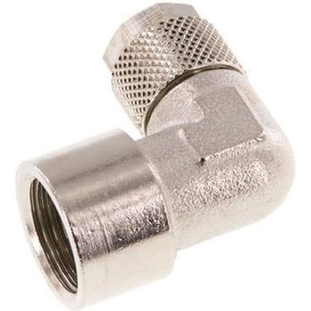 10x8 & G3/8'' Vernikkeld Messing L-Opsteekkoppeling Binnendraad